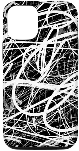 Black and White Modern Art Case for iPhone 12/12 Pro