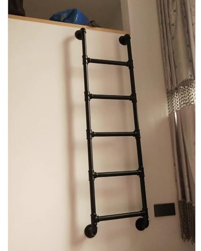 Hochbett Leiter Metall-Leiter Für Fensterflucht, Wandmontierte Hochbett-Etagenleiter 0.8 1 1.2 1.6 1.9 2 2.5 M Ausstiegstreppe Leiter Für Wohnmobil Wohnwagen Wohnmobil Interieur, Belastung 200kg Klett