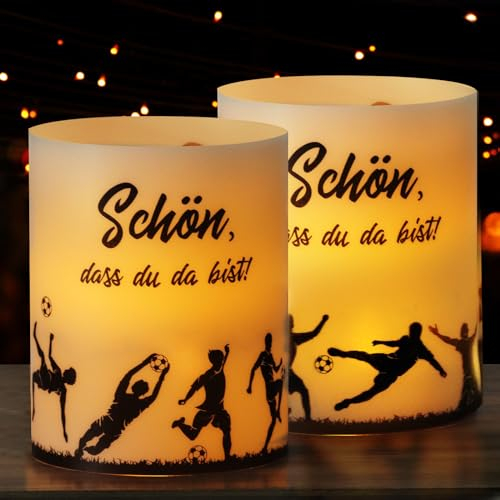 COLOFALLA 12 Stücke Fußball Deko Fußball Party Deko Windlichter Tischdeko Windlicht Tischdeko Windlicht Geburtstagsdeko PVC Fußball Geburtstagsdeko Junge Happy Birthday Deko für Kerzen