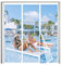 Zanzariera Magnetica Porta Finestra, 115x240cm Zanzariera Oscurante Chiusura Automatica Animali Ammessi Porte Balcone Porte Scorrevoli Bianco