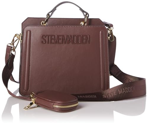 Steve Madden Damen Bevelyn Convertible Crossbody Bag, Kaffee
