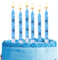12stk Geburtstagskerzen mit Pfotenabdruck, Geburtstagskerzen mit Hundepfotenabdruck Motiv Cupcake Topper mit Blauen Pfoten Pfotenabdruck Kerze für Haustier Geburtstagszubehör