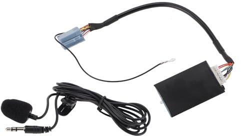 Hihaha Stereo Radio Kabelbaum mit Mikrofon Freisprecheinrichtung für Audi für Volkswagen für Skoda für Seat Bluetooth AUX Adapter Musik Kabel Bequem 21cm 1Set Schwarz