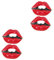 LIFKOME 4 Stück Rote Lippenbrosche Schal Brosche Kleidung Brosche Dekorative Broschennadel Anstecknadel Für Rucksäcke Frauen Brosche Kostümzubehör Accessoires Für Mädchen Zinklegierung