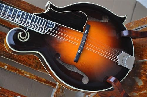 Mandoline Cordes Instrument Table En Épicéa Massif Mandoline F Octave Diapason 508 Mm Dos En Érable Flammé Massif(Mandolin)