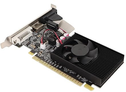 Low Profile Graphics Card, Graphics Card For Gaming Pc 64 Bit 810MHz 1000MHz Graphics Card GT730 2GB GDDR3 Graphics Card Single Cooling Fan with VGA DVI Interface