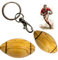Ernestine - Porte-clés ballon rugby en bois d'olivier - cadeau rugbyman amateur - cadeau joueur rugby - idée cadeau rugby France - porte-clés sport cadeau fête papa papi - cadeau passion sport rugby