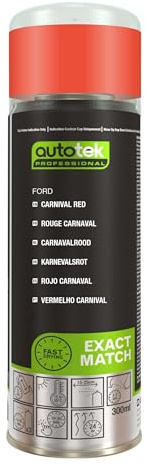 Autotek Professional Exact Match Car Spray Paint - Ford Carnival Red Aerosol Spray 300ml