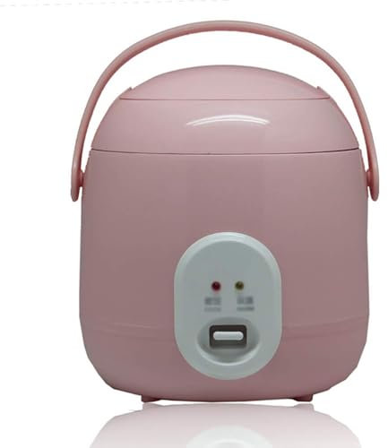 KhUkhu Mini Rice Cooker Multifunction Non Stick Cooker with Keep Warm Function for Up To 3 People,Student And Adult Suitable for Home Use,Pink,1.2L