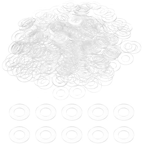 QUARKZMAN 240 Stück M6 Flachdichtungen Plain Washer Grommets Transparent | PVC, 6mm ID 12mm OD 0, 5mm dick, Kunststoffplatte Dichtung Befestigungselement Dichtungsring Unterlegscheiben