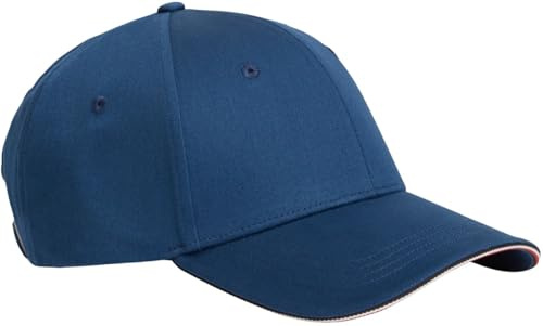 Tommy Hilfiger Herren Cap Corporate Cotton 6 Panel Basecap, Blau (Haunted Blue), Einheitsgröße