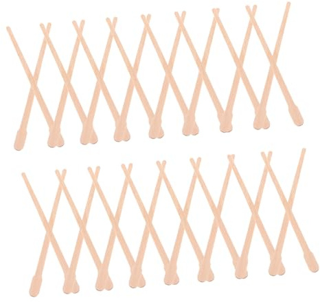 BESTYASH 1000 Stück Bienenwachs Holzstäbchen Große Stäbchen Wachsstäbchen Zum Große Wachsstäbchen Entfernung Wachsperlen Hartwachs Haarapplikator Kleine