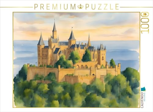 Puzzle · Burg Hohenzollern | Historische Burg auf einem Hügel · 1000 Teile · Lege-Größe 64 × 48 cm · CALVENDO Puzzle