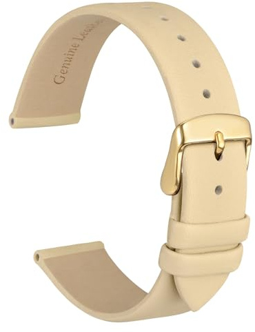 WOCCI Elegante Uhrenarmbänder, Ersatzbänder Echtem Leder, Edelstahlschnalle, 8mm 10mm 12mm 14mm 16mm 18mm 20mm