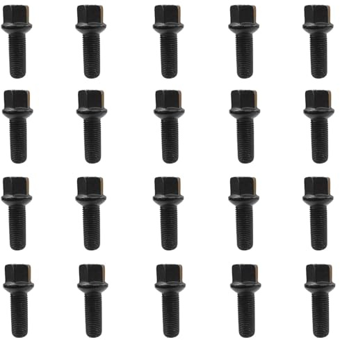 TRACER 20x Radschrauben M14x1,5 Kugelbund R14 60mm | Schlüsselweite 17mm kompatibel mit Mercedes-Benz A 176 A 177 B 242 B 246 B 247 C 204