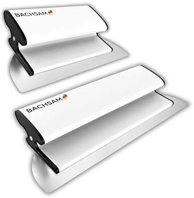 Bachsam Z-Flächenspachtel 250, 400 mm – Profi Glättspachtel mit ergonomischem Komfortgriff, Schraubfixierung & 0,45 mm Edelstahlklinge – Trockenbau, Wandspachtel, Maler Werkzeug