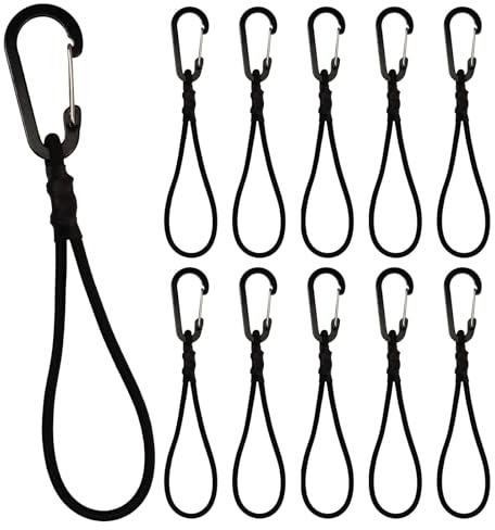 XHTXHT 10 Stück Spanngummi mit Karabiner Haken,15CM Vielseitiger Expander mit Haken,Gummispanner mit Haken,5mm Gummiseile für Sonnensegel,Tarps,Gewebeplane,Fahrrad,Camping