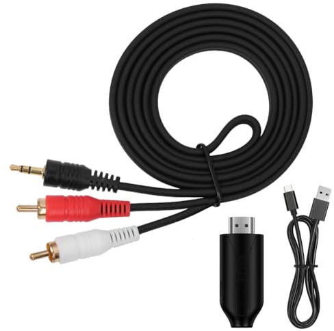 AOOSU Professional 192kHz ARC Audio Extractor ARC HDMI to 3.5mm/RCA Audio Extractor Support with HDMI/3.5 to RCA Cable for HDTV to Wired Headphone/Speaker/3.5mm Audios Sound System