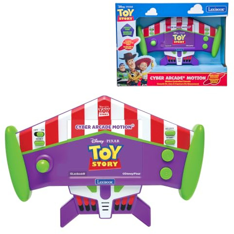 Lexibook, Toy Story Console Cyber Arcade Motion, JL3180TS | 50 jeux, 10 jeux Toy Story, Contrôle gestuel, LCD couleur 2,8 pouces