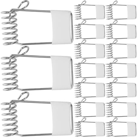 YARNOW 30 Clips à Ressort en Laiton Argenté Légers et Haute Dureté Fixation Circulaire pour Lampe LED Panneau et Spot pour Plafonds Maison ou Chambre