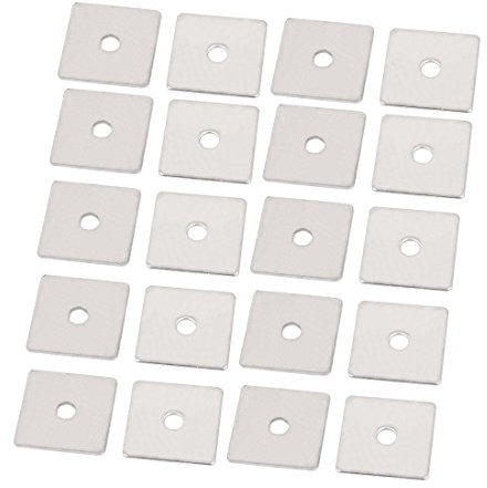 sourcing map 20Stk M3 x 16mm Viereck Edelstahl Flatte Reparatur Platte Silber de