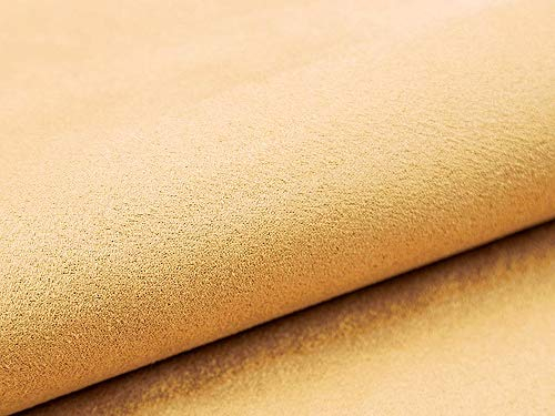 10 Meter Polsterstoff Meterware Alcala 42 Beige Wildleder-Imitat Velours