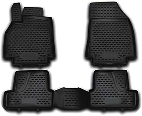 OMAC Gummimatten Fußmatten kompatibel mit Renault Megane 2010-2016 TPE Automatte Schwarz 4X