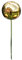 Jürgen Bocker Garten-Ambiente Gartenstecker Rosenkugel 10 cm mit Stab 80 cm aus Edelstahl Gold poliert