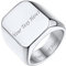 Bestyle Quadrat-ring Herren Siegelring Gravur Personalisiert Initialenring Mädchenring Hip Hop Ring Signetring Silber 59