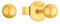 Amor Ohrstecker Unisex Damen Herren Ohrschmuck, 0,3 cm, Gold, Kommt in Schmuck Geschenk Box,