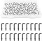 UFURMATE 1/2 Screw in Hooks, 150Pcs Carbon Steel Plated L Shaped Hooks Shouldered Dresser Cup Hooks Right Angle Hooks Self Tapping Screw Hooks (Black)