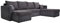 VitaliSpa Sofa L Form, Dunkelgrau/Hellgrau, 290 x 185 cm mit Bettkasten