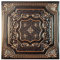 Tin Ceiling Panels,Peel and Stick Tin Ceiling Tiles Distressed,Faux Tin Glue up/Drop in,PL04 Traditonal Copper,10Piece