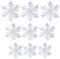 60 Stück Schneeflocken Deko, Weihnachtsbaumschmuck Weiß Schneeflocken, Zum Dekorieren von Weihnachtsbäumen und Fenster, mit Schnur, Premium Kunststoff