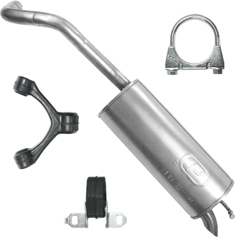 Polmo Schalldämpferset Auspuff Endtopf für Polo 4 IV 9N 2006-11/2009 1.6 Schrägheck