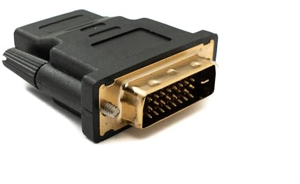 System-S Adaptateur DVI D 24+1 mâle vers HDMI 1.4 Standard Femelle plaqué Or 2K 30Hz Full HD 144Hz câble
