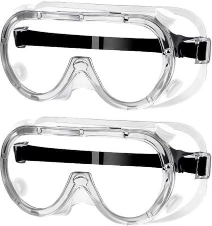 2 pièces lunette de protection travail Lunettes de protection, Surlunettes de Sécurité Anti-rayures Idéal pour Bricolage, Chimie, Travaux, Chantiers