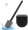 Brosse de Toilette, TOUSEEDA Brosse WC et Support en Silicone, Brosse Toilettes WC Nettoyante en Profondeur, Brosse de Toilette en Silicone avec Support à séchage Rapide, Mural Monté-Noire