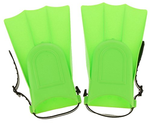 Sujurio Kinder Erwachsene Verstellbare Flossen Schwimmen Tauchen Schwimmflossen - Gruen, S: 25-30