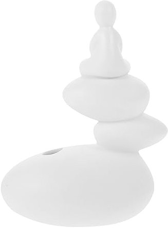 Ciieeo 1Stk Phasenloser Buddha-Blumenhalter grüne Vase Pflanzen dekor -Buddha-Dekor Hausvase Pflanzendekorationen trockenblüten trockenblumen Wohndekoration Keramikvase weiße Keramik