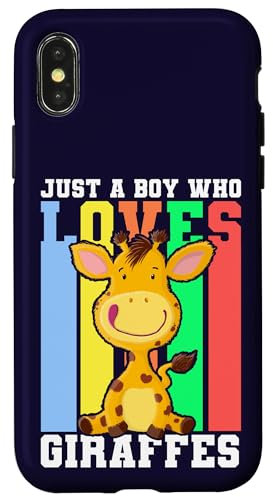 Just A Boy Who Loves Giraffes Wildlife Safari Case for iPhone X/XS