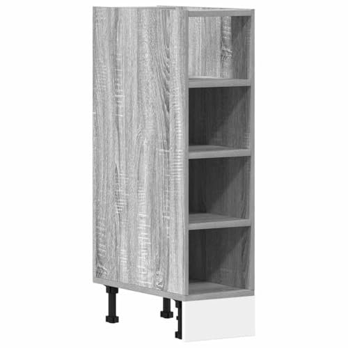 vidaXL Armoire de Plancher Sonoma Gris 20x44,5x81,5 cm Bois ingénierie, Armoire de Cuisine, Meuble de Cuisine, Meuble de Cuisine autoportant