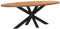 vidaXL Esstisch Hellbraun 220x100x74 cm Massivholz Eiche Oval, Küchentisch, Restauranttisch, Tisch Restaurant, Esszimmertisch, Bistrotisch