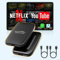 Wireless Carplay Adapter and Android Auto Wireless Support Netflix/YouTube/TF Card,Carplay Wireless Adapter with USBA-C and USBC-C Cables for iPhone Android