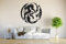 INDIGOS UG - Wandtattoo Wohnzimmer - Wandaufkleber Yin Yang Drache - schwarz - 96x95 cm - Aufkleber Kinderzimmer Schlafzimmer Küche Badezimmer Büro Dekoration