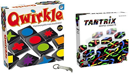 2 Spiele: Qwirkle + Tantrix + 1 Flaschenöffner Blumie
