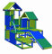 Move and stic Indoor & Outdoor Klettergrüst Luise für Kleinkinder ab 12 Monate als Möbel und Motorikschule im Kinderzimmer einsetzbar (grün-apfelgrün-blau)