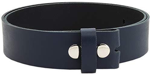 Vascavi ® Wechselgürtel aus Rindsleder, Ledergürtel, 4 cm breit und ca. 0,33 cm stark, Made in Germany, #4-OS1 (90 cm Gesamtlänge 105 cm, Dunkelblau)