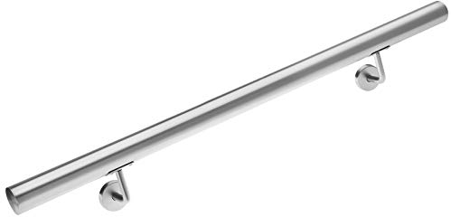 Monzana Pasamanos de Acero Inoxidable Barandilla de Pared para Escalera 100cm Soporte Pared Interior Exterior