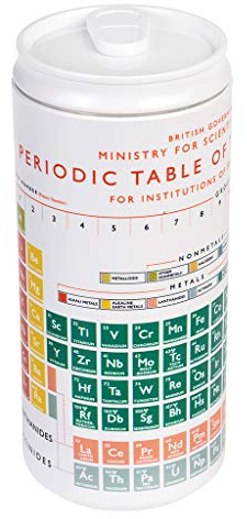 Wiederverwendbare Öko-Dose mit Periodensystem.